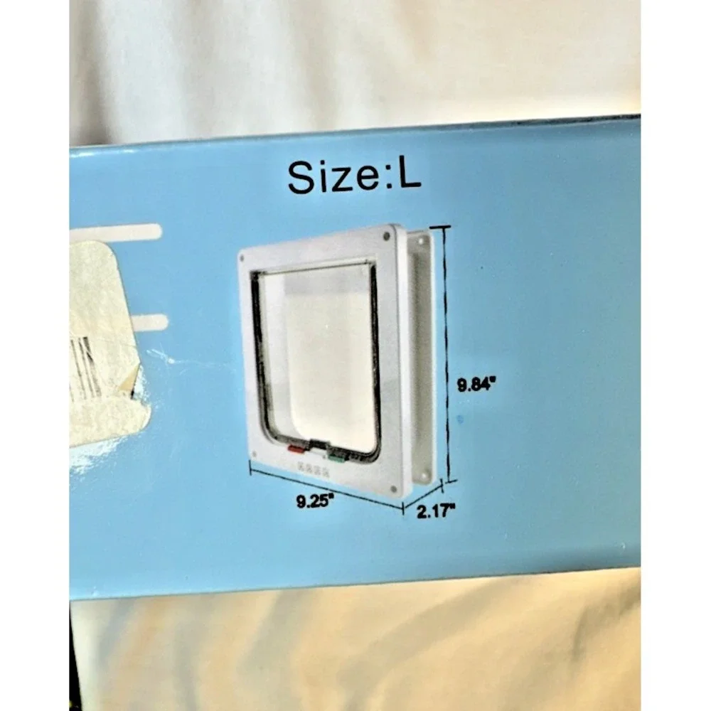 CEESC Magnetic Pet Door For Cats or Small Dogs Black Sz L W 9.25